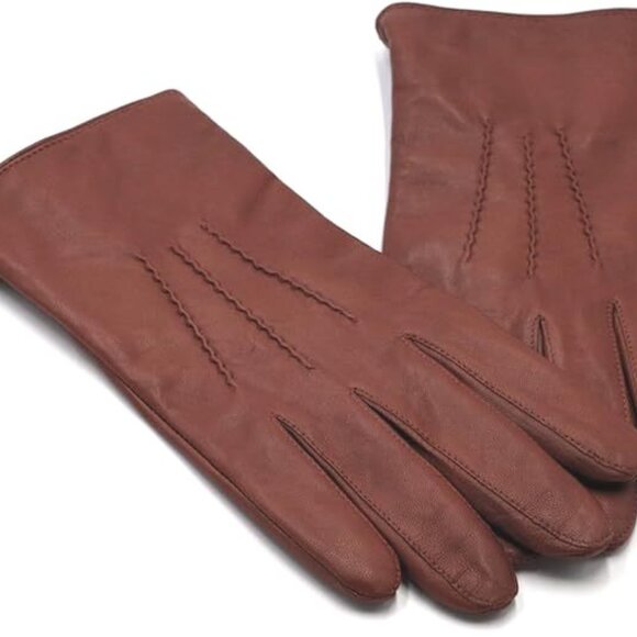 Men's Leather Gloves, Size XXL, Luxury Italian Sheepskin Wool Lined Gloves - Picture 4 of 6